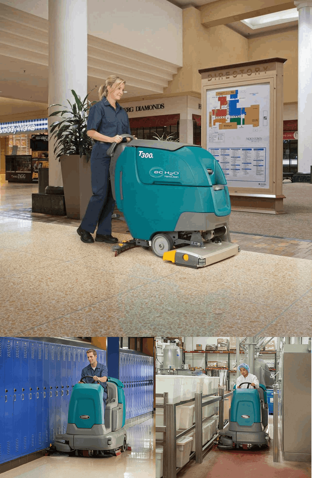 industrial floor scrubber